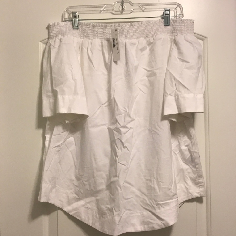 NEW WITH TAGS J.Crew off the shoulder top in white